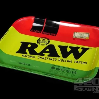 RAW Rasta Large Metal Rolling Tray - Vape Store