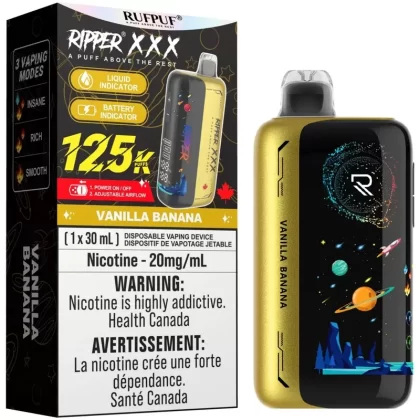 RUFPUF RIPPER XXX 125K Disposable Vape – Vanilla Banana