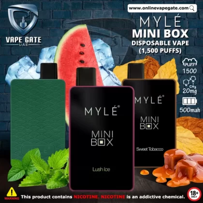 Myle Mini Box Disposable Vape (1,500 Puffs) - 20 mg / Cubano