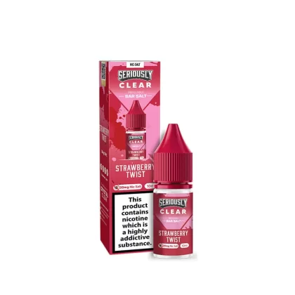 Seriously Clear Strawberry Twist 10ml Nic Salts E-Liquid - 20mg