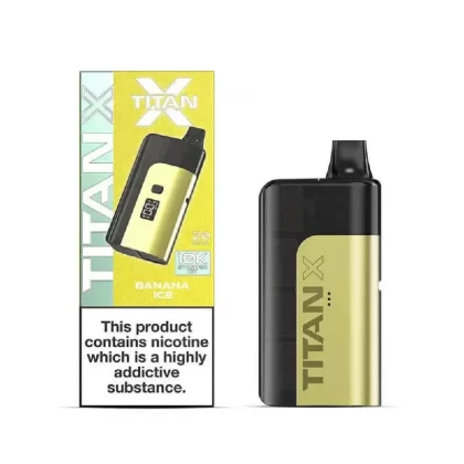 Titan X Prefilled Pod Kit - Nicotine Strength#20mg~Flavour#Banana Ice>Blue Raspberry>Blueberry Sour Razz>Cherry Fizz>Cola Freeze>Cool Mint>Fruit Punch>Lemon Lime>Pink Burst>Rainbow Burst>Sou