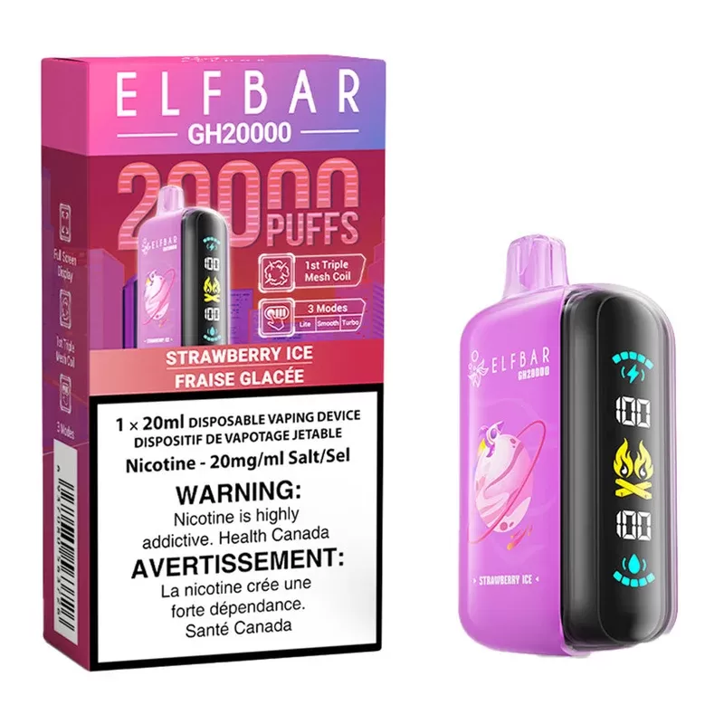 Elf Bar GH20K Disposable Vape Device – Strawberry Ice 20ml