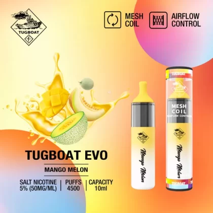 TUGBOAT EVO 4500 PUFFS – MANGO MELON