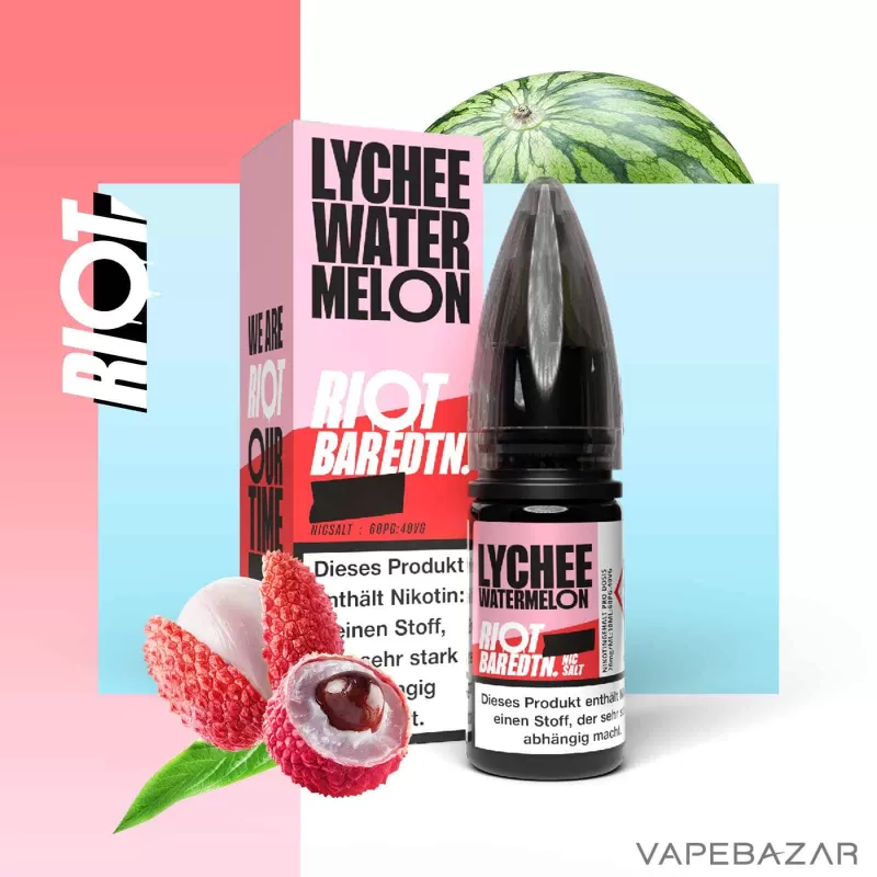Riot Salt Bar Liquid – Lychee Watermelon - Vapebazar
