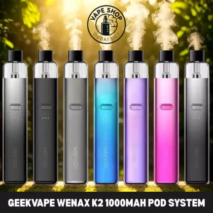 Geekvape Wenax K2 2ml 1000mAh Pod System In Dubai - Glossy Blue, Glossy Grey