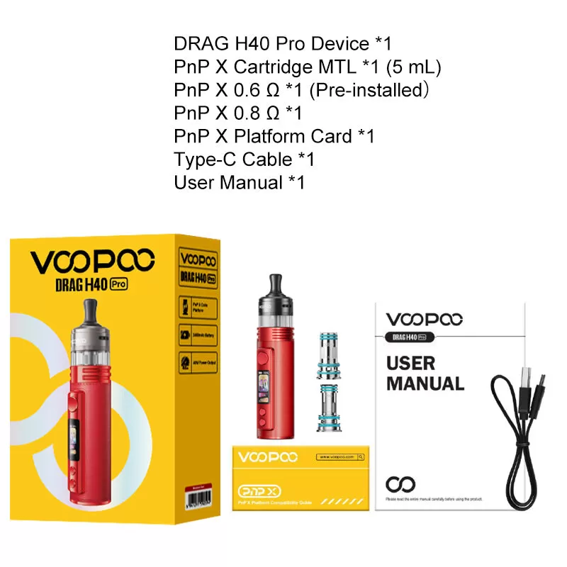 VOOPOO Drag H40 Pro Pod Kit 40W - Lake Blue - Image 3