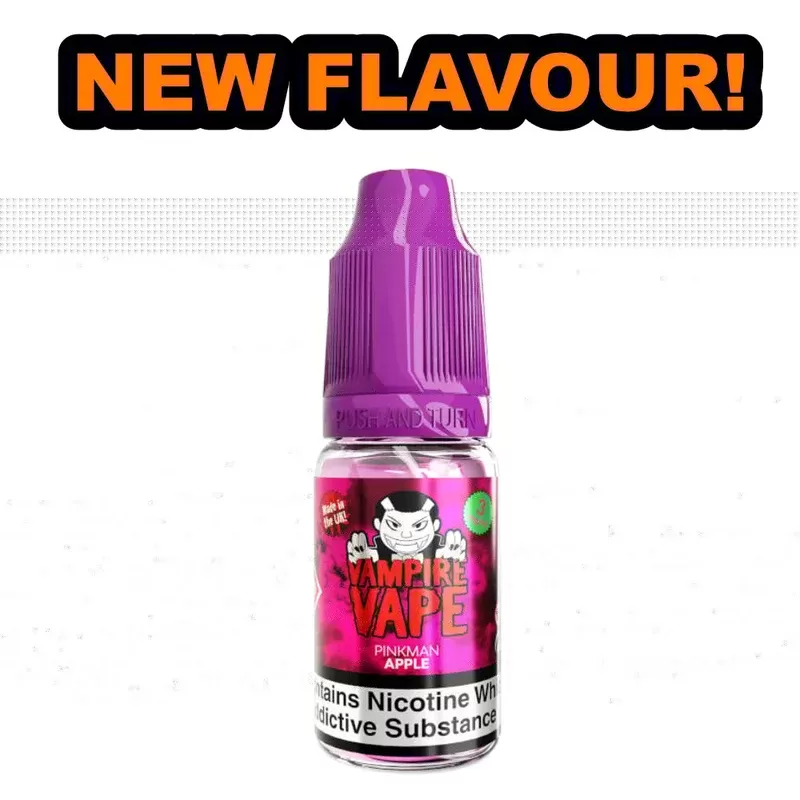 Vampire Vape Pinkman Apple E-Liquid – Zesty, Fruity Delight in 3mg, 6mg, 12mg, and 18mg