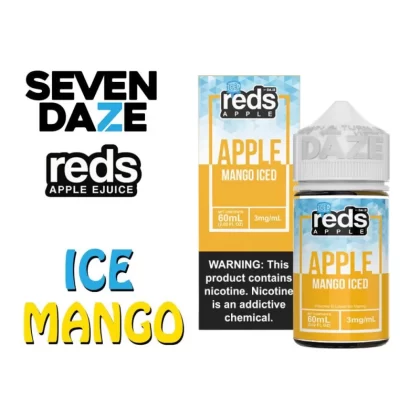 ICED MANGO – RED’S APPLE E-JUICE – 7 DAZE – 60ML ( 3MG – 6MG – 12MG ) - Vapebar Pk
