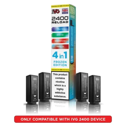 IVG 2400 Reload 4 in 1 Prefilled Pods Frozen Edition - Strength#20mg (4E1E6B)