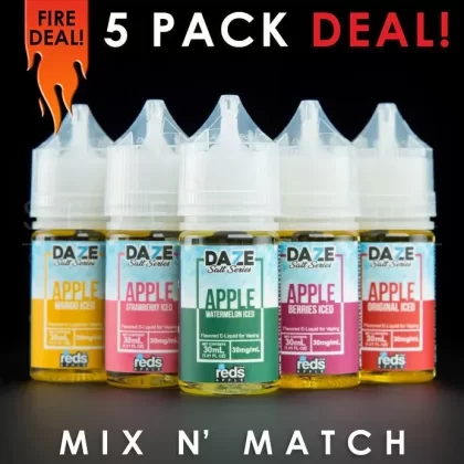 7Daze – Reds Iced Nic Salt – Mix and Match (5 Pack) 150ml
