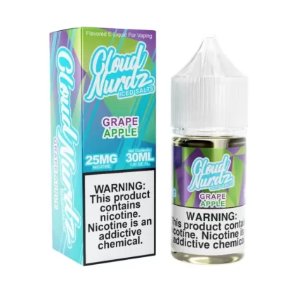 Cloud Nurdz Iced Salts Grape Apple eJuice - 30mL 25mg