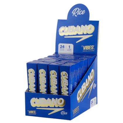 VIBES CUBANO CONES-RICE BLUE | Pack of 24 - Ecmvape