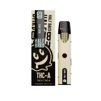 Half Bak’d Blue Face – 3G THCA Disposable (Hybrid) - Vape Store