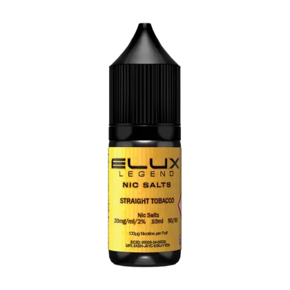 Straight Tobacco Nic Salt by Elux 10ml - 10mg - Vape Product (5C9103)