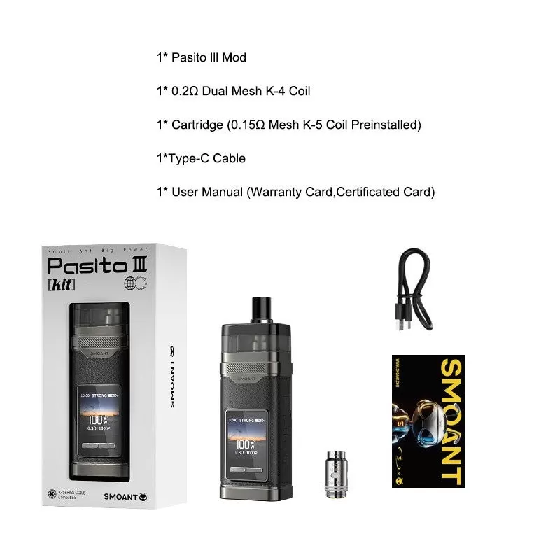 Smoant Pasito 3 Pod Kit 100W - Blue Nuit - Image 3