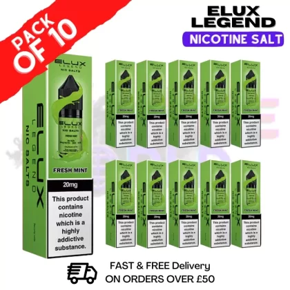 Fresh Mint Elux Legend Nic Salt BOX OF 10