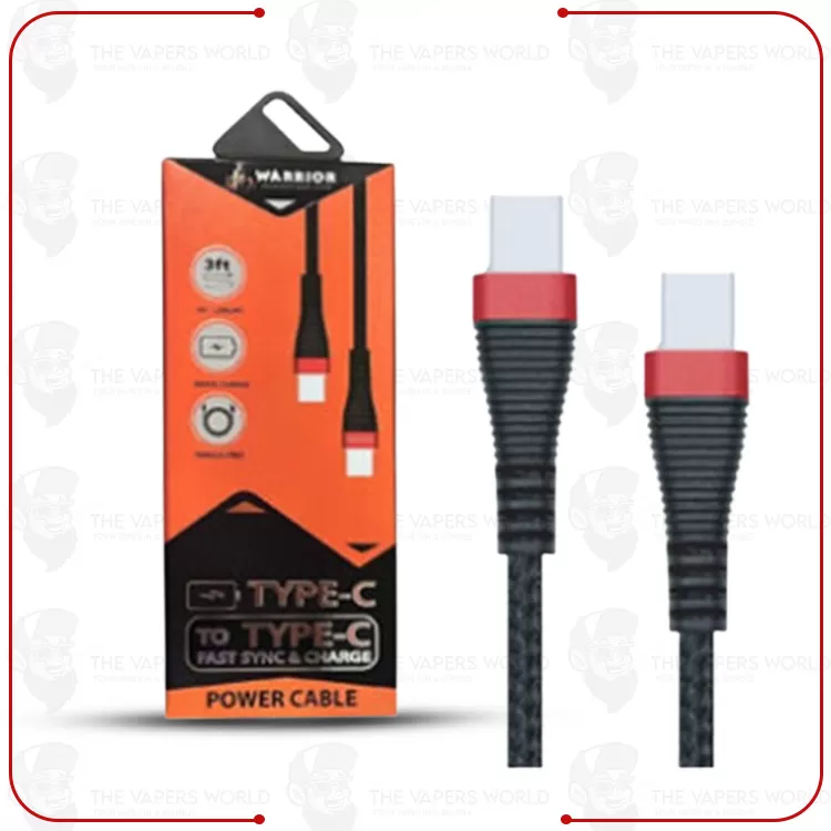 Type C to Type C Charger / Data Sync 1M 3 FT. Cable - Thevapersworld