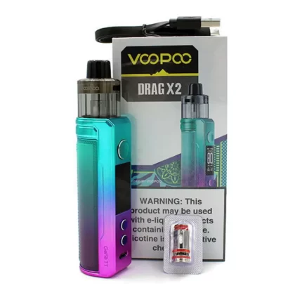 VooPoo Drag X2 Vape Starter Kit - Carbon Fiber, Classic (4856FB)