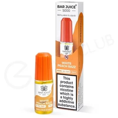 White Peach Razz Nic Salt E-Liquid by Bar Juice 5000 - Ecigpremium