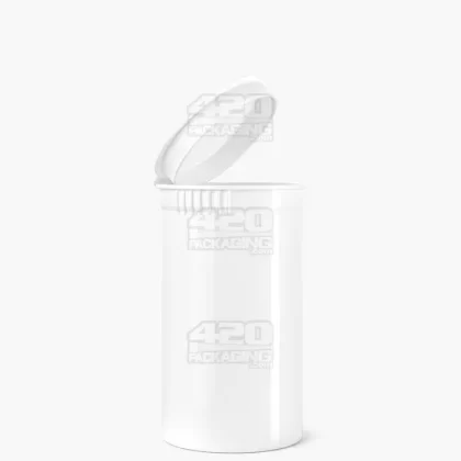 Child Resistant | Opaque White Pop Top PCR Bottles | 19dr – 3.5g – 225 Count