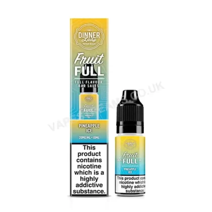 Dinner Lady Pineapple Ice Fruit Full Nic Salt E-Liquid - Vapestreams Co