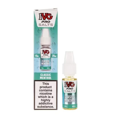 Classic Menthol Nic Salt E-Liquid by IVG Pro Salts - 20mg