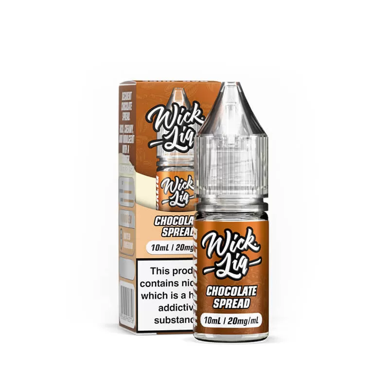 Wick Liq Bar Juice Chocolate Spread 10ml Nic Salts E-Liquid - 20mg