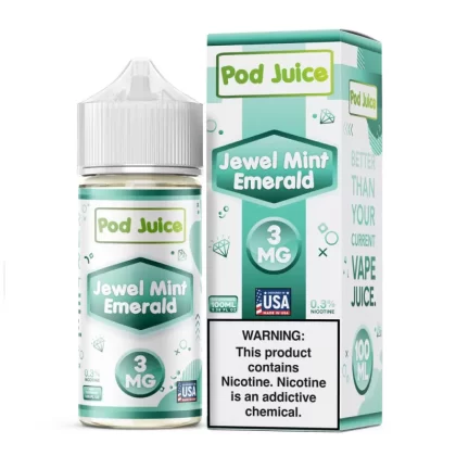 Pod Juice – Jewel Mint Emerald – 100ML E-Liquid - 6MG