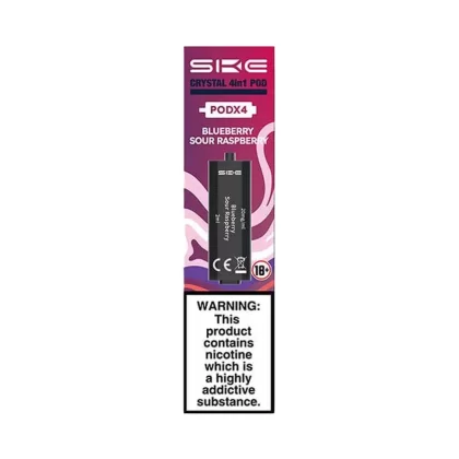 SKE Crystal 4in1 Blueberry Sour Raspberry Pods (4 Pack) - Nicotine Strength#20mg