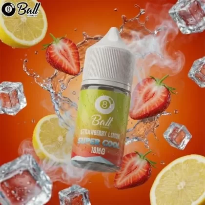 8 BALL MTL STRAWBERRY LEMON SUPER COOL VAPE ELIQUID - Elegantvapestore
