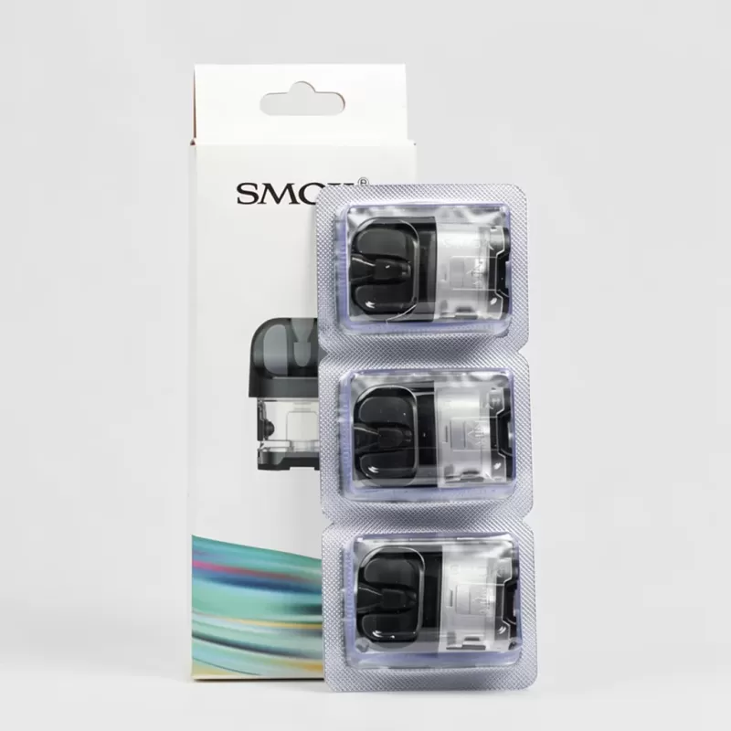 SMOK Novo 4 Replacement Pods – 2mL Side Fill Vape Pods - 2ml Novo 4 Pod - Transparent Black, 2ml Novo 4 Pod - Transparent (8D49DE)