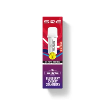SKE Crystal Pro 600 Blueberry Cherry Cranberry Prefilled Pod - Nicotine Strength#20mg (E7C020) (E7C020)