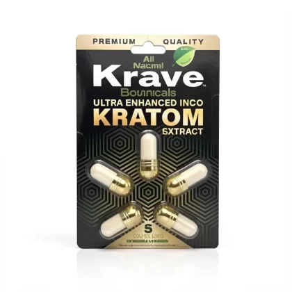 Krave Botanicals Kratom Extract Ultra Indo 3/5 Cápsulas