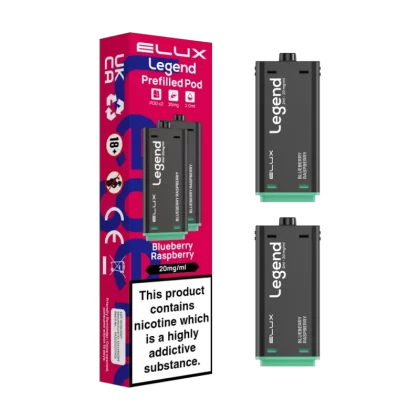 Blueberry Raspberry Elux Legend 1500 Pods - Vapeshop Co