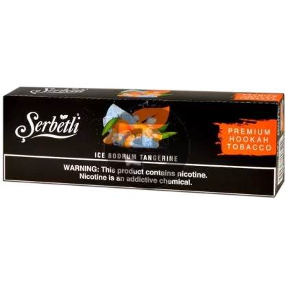 Serbetli Premium Hookah Tobacco 10 packs of 50g Ice Bodrum Tangerine - Vape Store