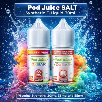 Pod Juice SALT Synthetic E-Liquid 30ml - Jewel Menthol / 55mg - Vapeciga