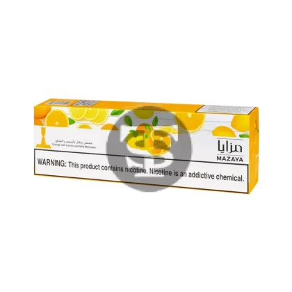 Mazaya Hookah Tobacco 10 Packs of 50g Orange With Lemon and Mint
