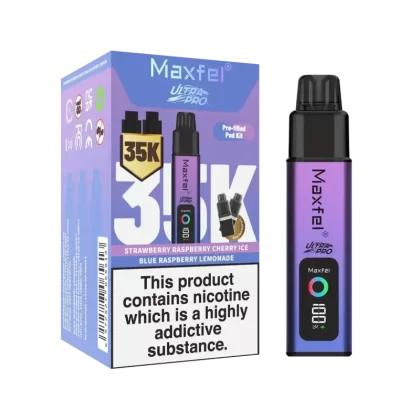 Maxfel Ultra Pro 35K Prefilled Pod Vape Kit - Mr Blue / Black Dragon Ice