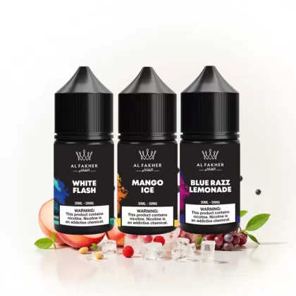 AL Fakher Nicotine Salt E-Liquid 30ML 20MG 30MG 50MG Pod - White Flash, Two Apple; Vape Product, Vape Product; Inquiry