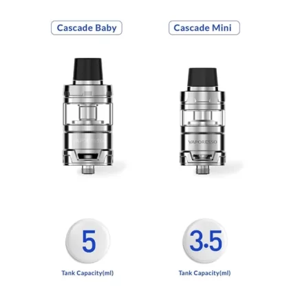 Vaporesso Cascade Baby-Mini Sub Ohm Tank Atomizer (5ML)-3.5ML - Stainless / 3.5ml