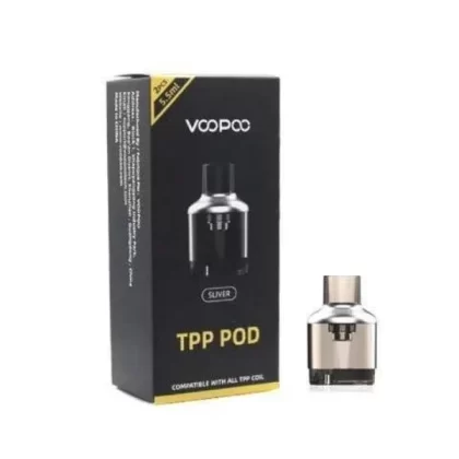 Voopoo TPP Empty Replacement Pod (2 Pack) [CRC] - Color#BLACK>GUNMETAL>SILVER>BLACK (2ML)