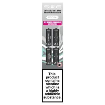 SKE Crystal 4 in 1 Prefilled Pods – White Edition