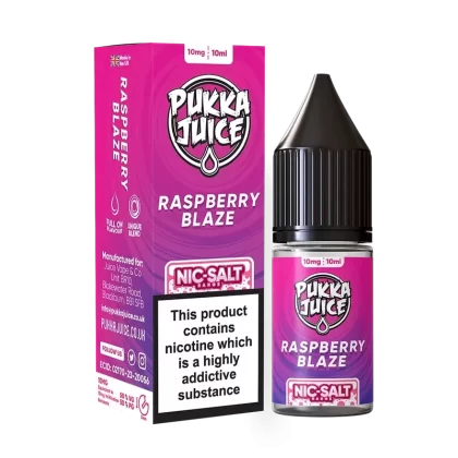 Pukka Juice Nic Salt E-Liquid Raspberry Blaze - Nicotine Strength#10mg>20mg