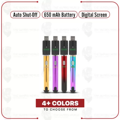 OOZE Smart Vape Pen Battery - Panther Black, Chrome (F9EE9C)