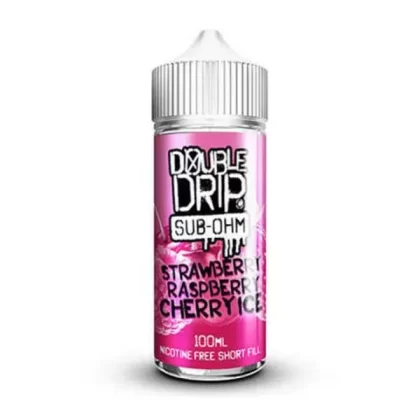 Double Drip Sub Ohm Strawberry Raspberry Cherry Ice 100ML Shortfill