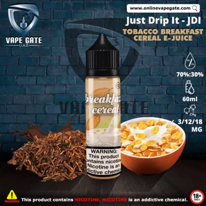 Tobacco Breakfast Cereal Ejuice 60ml by Just Drip It JDI - 12 mg / 60 ml