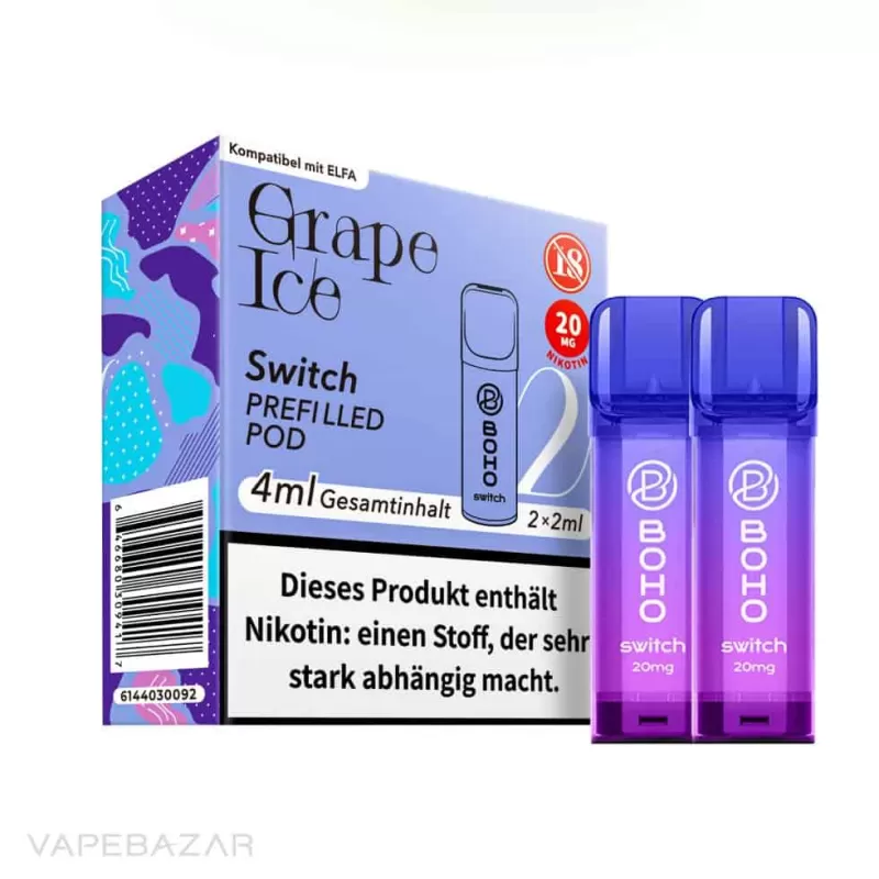 BOHO Switch Pods – Grape Ice – 2er Pack - Boho / 20mg/ml - Image 3