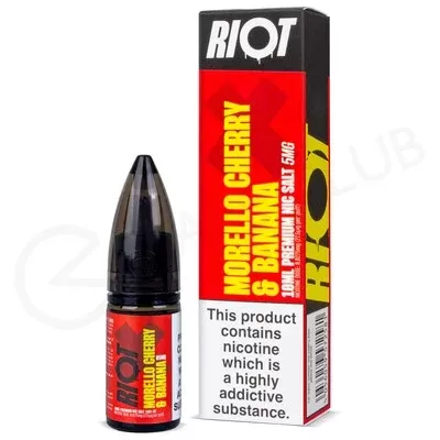 Morello Cherry & Banana Nic Salt E-Liquid by Riot X - Ecigpremium