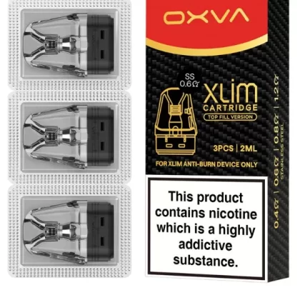 OXVA Xlim SS Top Fill Replacement Pods (3 Pack) - 0.8ohm