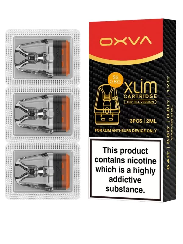 OXVA Xlim SS Top Fill Replacement Pods (3 Pack) - 0.8ohm - Image 2